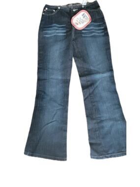 Vintage Y2K Marabella 55 Girls Juniors Flare Jeans Size 12 Dark Wash Bell Bottom